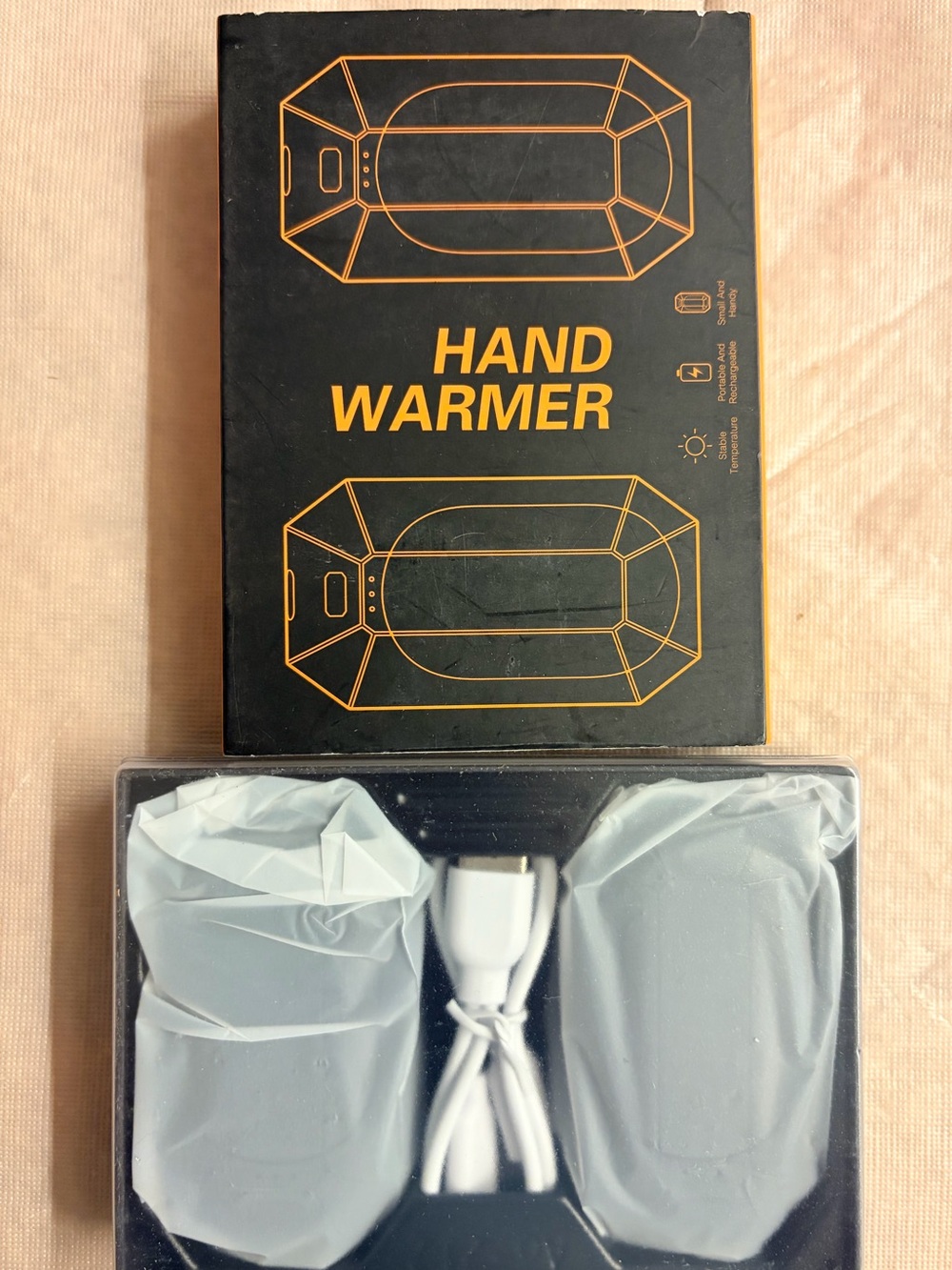 Amazon Black & Orange Hand Warmer Duo